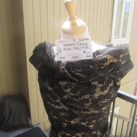 #312  NEW WOMEN'S LONG LACE EVENING DRESS BY JOLIE MOI  (SIZE 10US / 14UK) - Picture 2 of 3